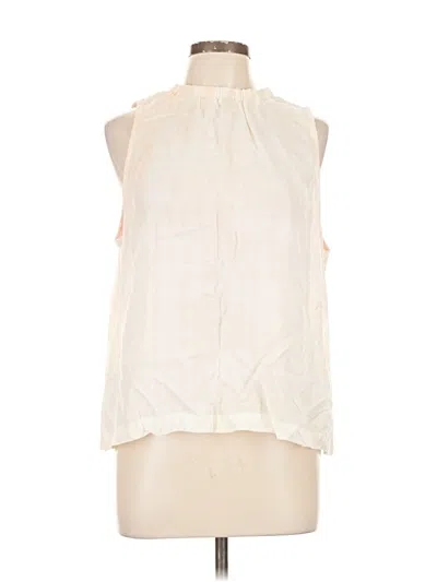 Pre-owned Cloth & Stone Sleeveless Blouse In White