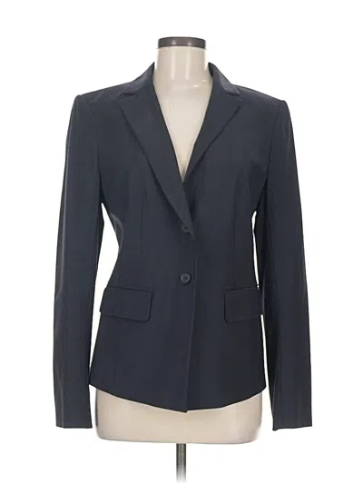 Pre-owned Ann Taylor Wool Blazer Jacket In Gray