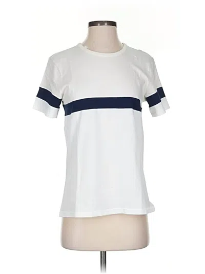 Pre-owned La Ligne Short Sleeve T-shirt In White