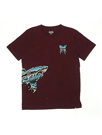 Pre-owned Hurley Kids'  Short Sleeve T-shirt In Burgundy
