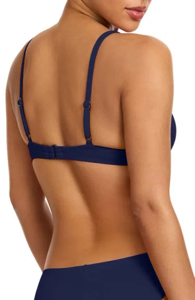 Robin Piccone Ava Underwire Triangle Bikini Top In Blue