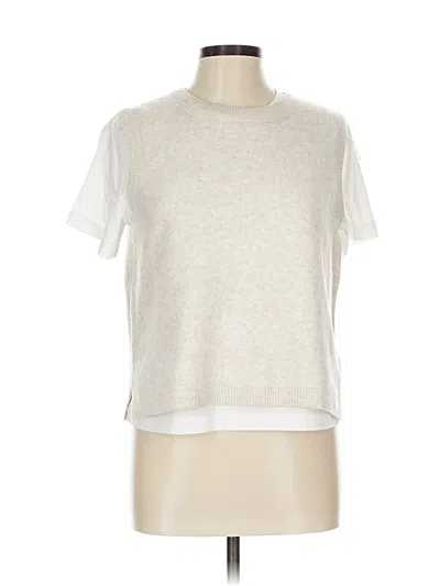 Pre-owned Song Of Style Short Sleeve Top Silver Crew Neck Tops