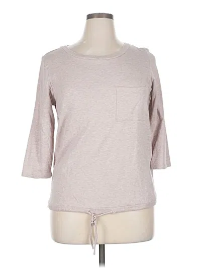 Pre-owned Barefoot Dreams 3/4 Sleeve T-shirt In Gray