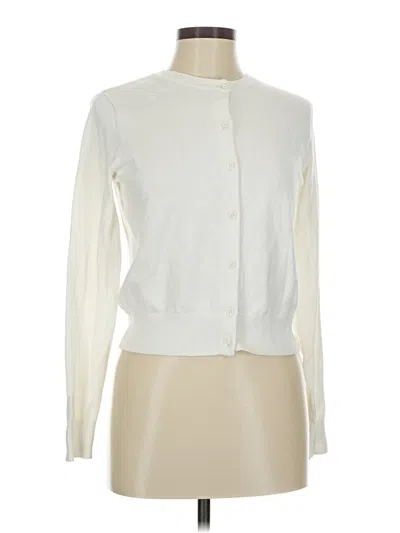 Pre-owned H&m Cardigan Sweater In White