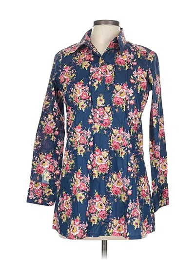 Pre-owned Artisan Long Sleeve Blouse In Blue