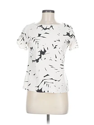 Pre-owned Ann Taylor Short Sleeve T-shirt In White