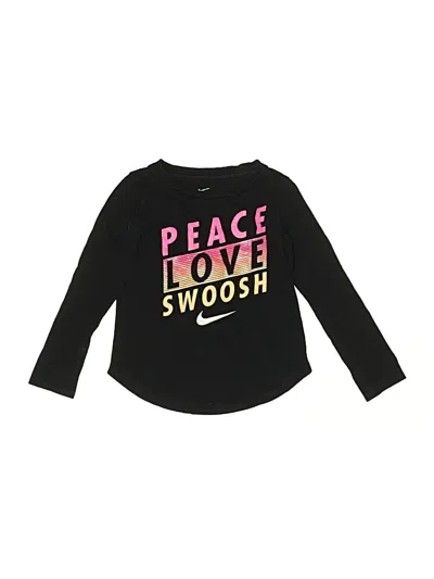 Pre-owned Nike Kids' Long Sleeve T-shirt In Black