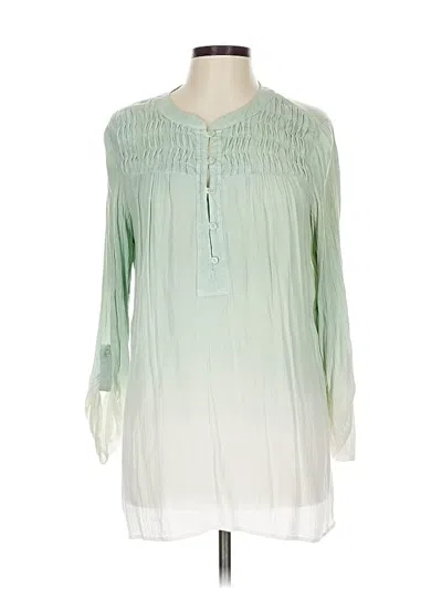 Pre-owned Bandolino 3/4 Sleeve Blouse In Green