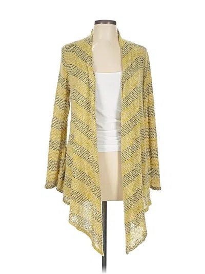 Pre-owned Blu Pepper Cardigan Sweater In Yellow