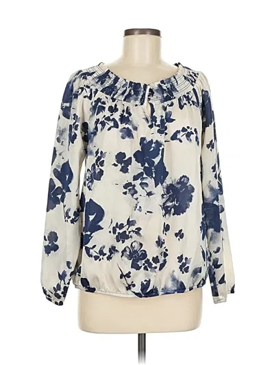 Pre-owned Fashion Bug Long Sleeve Blouse In White