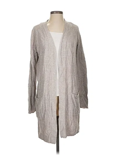 Pre-owned Barefoot Dreams Cozychic Lite Cardigan Sweater In Gray