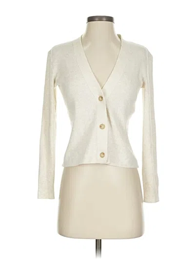 Pre-owned Uniqlo Cardigan Sweater In White