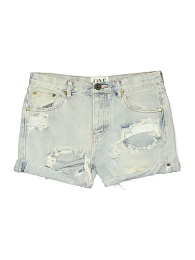 Pre-owned One By One Teaspoon Denim Shorts In Blue