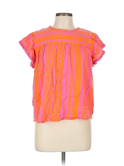 Pre-owned Grace Karin Short Sleeve Blouse In Pink