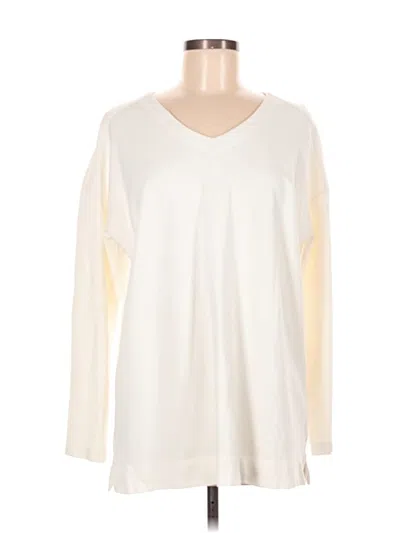 Pre-owned Jjill Sweatshirt In White