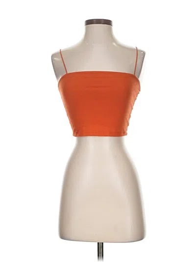 Pre-owned Aéropostale Tube Top Orange Strapless Neckline Tops