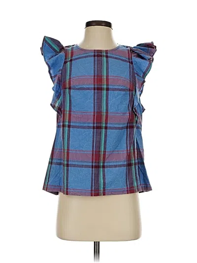 Pre-owned By Anthropologie Sleeveless Blouse In Blue