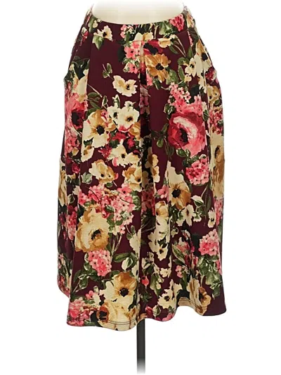 Pre-owned Le Lis Casual Skirt In Burgundy