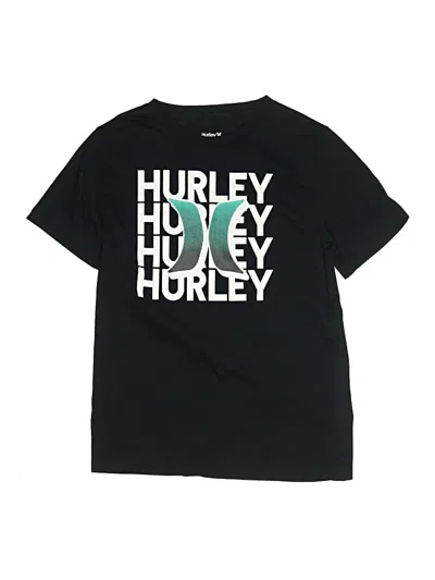Pre-owned Hurley Kids'  Short Sleeve Henley Shirt In Black