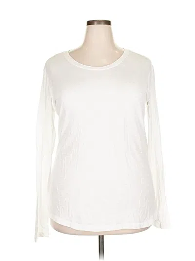 Pre-owned Caslon Long Sleeve T-shirt In White