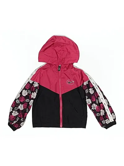 Pre-owned Nike Kids' Zip Up Hoodie In Pink