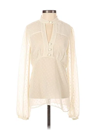 Pre-owned Alice Temperley For Target Long Sleeve Blouse In White