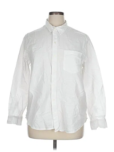 Pre-owned Gap Long Sleeve Button Down Shirt In White