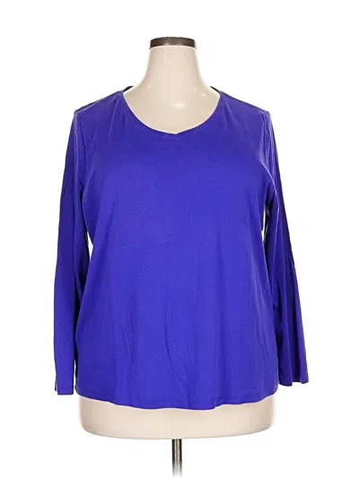 Pre-owned Talbots 3/4 Sleeve T-shirt In Purple