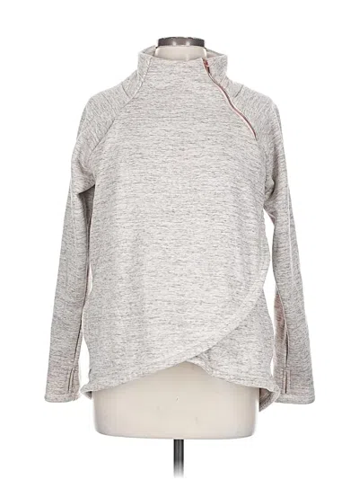 Pre-owned Athleta Fleece Jacket In Gray
