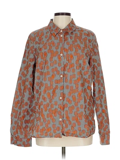 Pre-owned Cos Long Sleeve Button Down Shirt In Orange