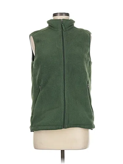 Pre-owned Lands' End Vest In Green