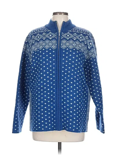 Pre-owned Lands' End Track Jacket In Blue