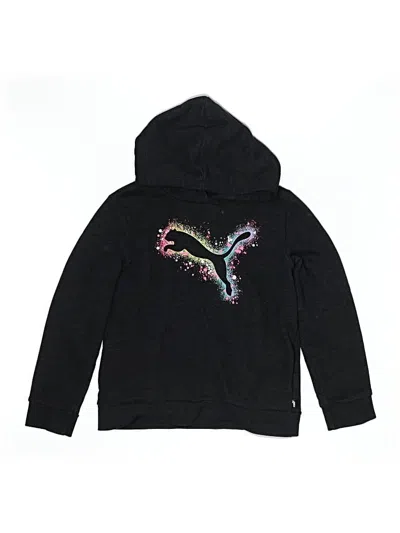 Pre-owned Puma Kids' Zip Up Hoodie In Black