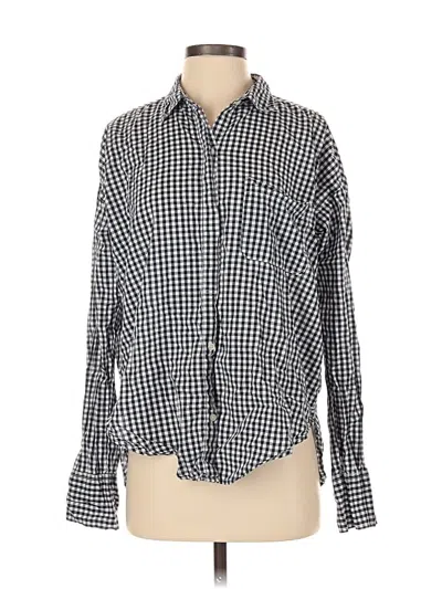 Pre-owned Abercrombie & Fitch Long Sleeve Button Down Shirt In Black