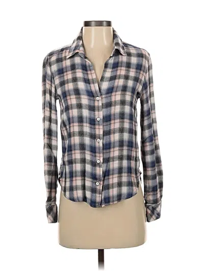 Pre-owned Bella Dahl Long Sleeve Button Down Shirt In Blue