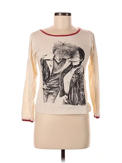 Pre-owned Your Eyes Lie 3/4 Sleeve T-shirt In White