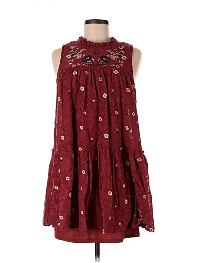 Pre-owned Miami Casual Dress In Burgundy