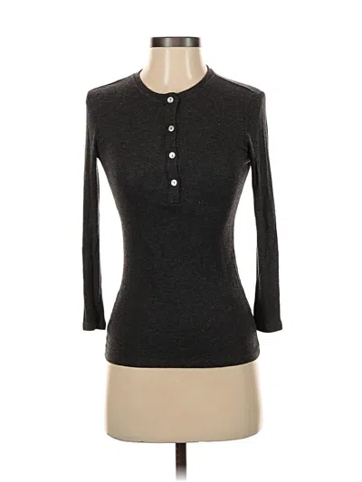 Pre-owned Goldie Long Sleeve Henley Shirt In Gray