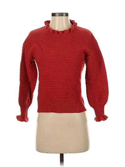 Pre-owned Madewell Turtleneck Sweater In Red