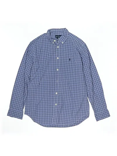Pre-owned Ralph Lauren Kids' Long Sleeve Button Down Shirt In Blue
