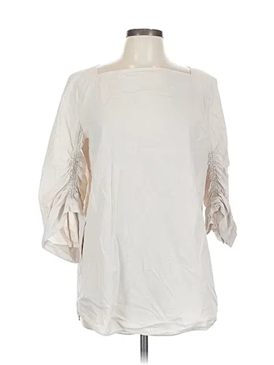 Pre-owned Cos 3/4 Sleeve Blouse In White