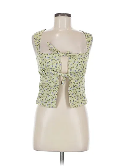 Pre-owned Reformation Sleeveless Blouse In Green