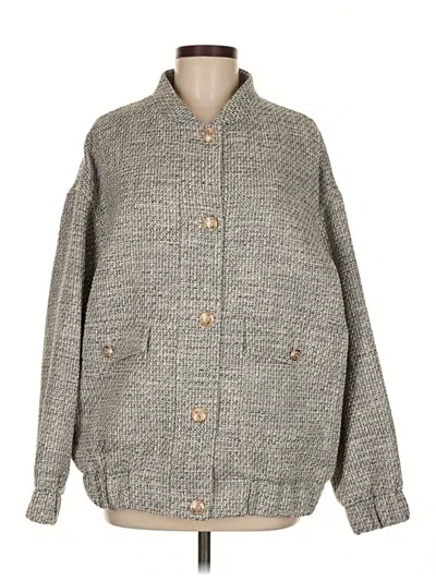 Pre-owned Ann Taylor Loft Coat In Gray