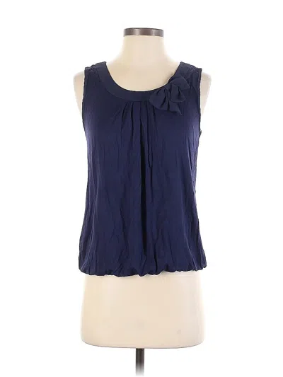 Pre-owned Ann Taylor Loft Outlet Sleeveless Blouse In Blue