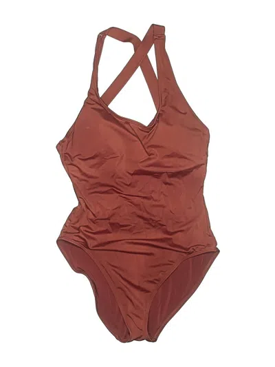 Pre-owned Andie One Piece Swimsuit In Brown