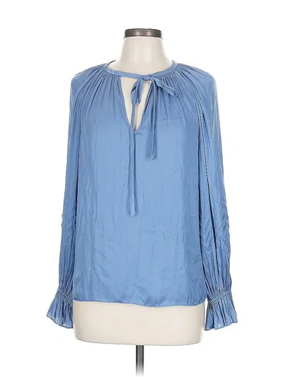 Pre-owned Ramy Brook Long Sleeve Blouse In Blue