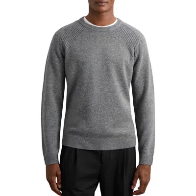 Reiss Foulton Wool & Cashmere Raglan Sweater In Gray