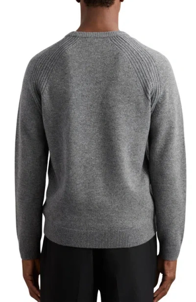 Reiss Foulton Wool & Cashmere Raglan Sweater In Gray