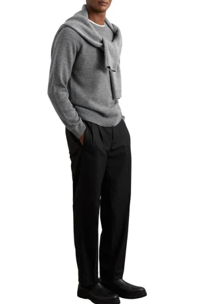 Reiss Foulton Wool & Cashmere Raglan Sweater In Gray