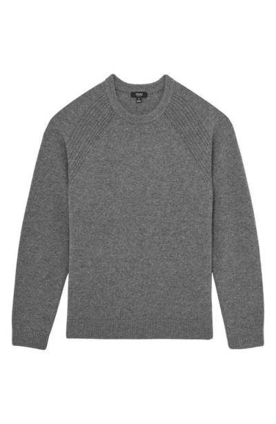 Reiss Foulton Wool & Cashmere Raglan Sweater In Gray
